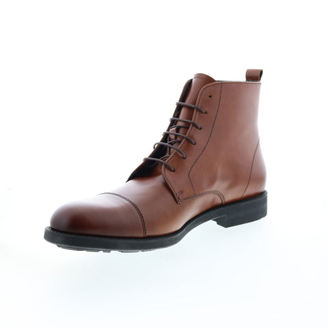Bruno Magli Crosby MB1CSBB0 Mens Brown Leather Lace Up Casual Dress Boots