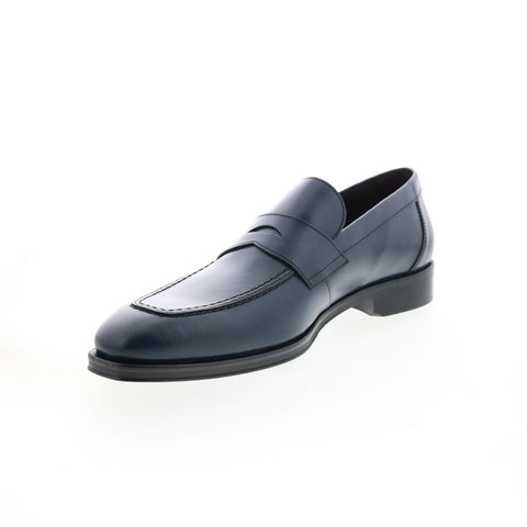 Bruno Magli Hudson MB1HUDN0 Mens Blue Loafers & Slip Ons Penny Shoes