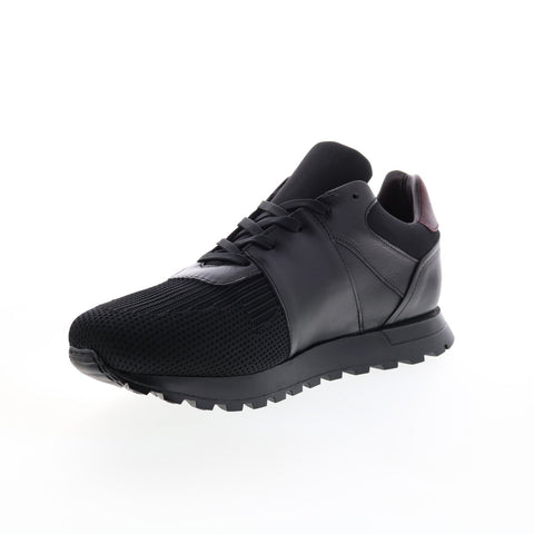 Bruno Magli Lugo MB1LUGA7 Mens Black Leather Lifestyle Sneakers Shoes