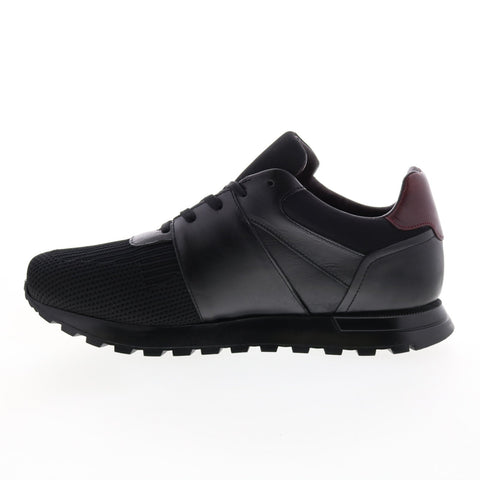 Bruno Magli Lugo MB1LUGA7 Mens Black Leather Lifestyle Sneakers Shoes