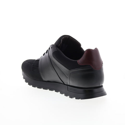 Bruno Magli Lugo MB1LUGA7 Mens Black Leather Lifestyle Sneakers Shoes