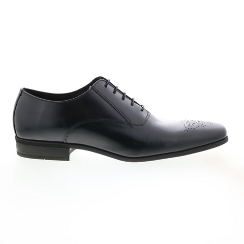 Bruno Magli Matteo MB1MATA0 Mens Black Leather Oxfords Wingtip & Brogue Shoes