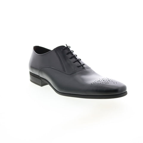 Bruno Magli Matteo MB1MATA0 Mens Black Leather Oxfords Wingtip & Brogue Shoes