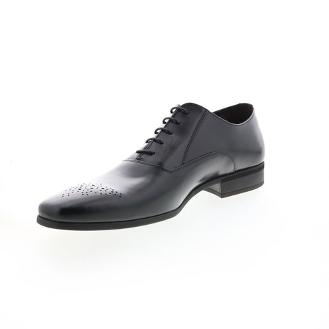 Bruno Magli Matteo MB1MATA0 Mens Black Leather Oxfords Wingtip & Brogue Shoes
