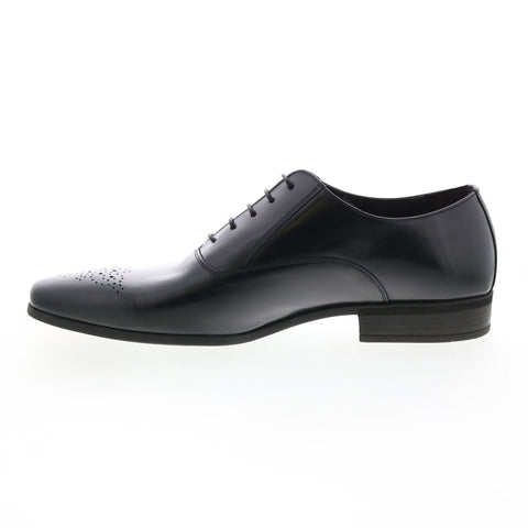 Bruno Magli Matteo MB1MATA0 Mens Black Leather Oxfords Wingtip & Brogue Shoes