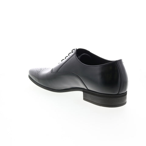 Bruno Magli Matteo MB1MATA0 Mens Black Leather Oxfords Wingtip & Brogue Shoes