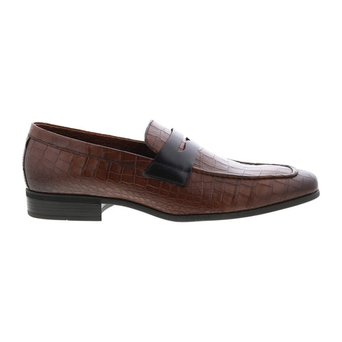 Bruno Magli Mineo MB1MINE9 Mens Brown Loafers & Slip Ons Penny Shoes