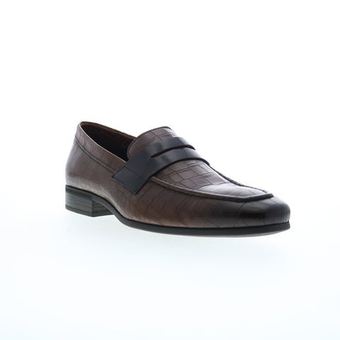 Bruno Magli Mineo MB1MINE9 Mens Brown Loafers & Slip Ons Penny Shoes