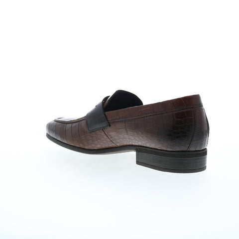 Bruno Magli Mineo MB1MINE9 Mens Brown Loafers & Slip Ons Penny Shoes
