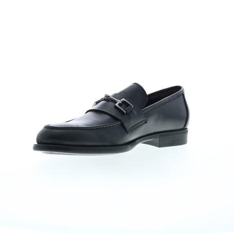 Bruno Magli Rico MB1RICA0 Mens Black Leather Loafers & Slip Ons Casual Shoes