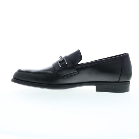 Bruno Magli Rico MB1RICA0 Mens Black Leather Loafers & Slip Ons Casual Shoes