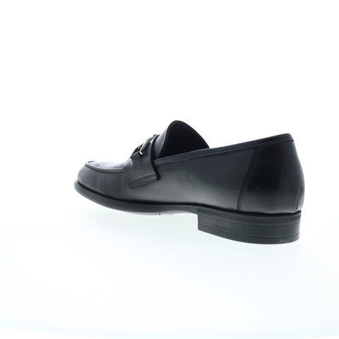 Bruno Magli Rico MB1RICA0 Mens Black Leather Loafers & Slip Ons Casual Shoes