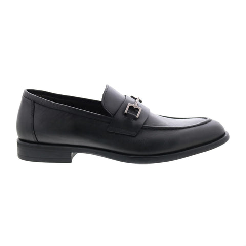 Bruno Magli Rico MB1RICA0 Mens Black Leather Loafers & Slip Ons Casual Shoes