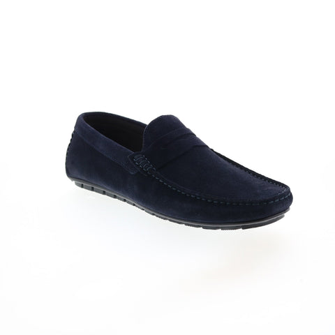 Bruno Magli Xeno MB1XNON1 Mens Blue Suede Loafers & Slip Ons Moccasin Shoes
