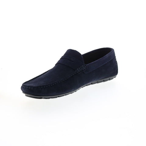 Bruno Magli Xeno MB1XNON1 Mens Blue Suede Loafers & Slip Ons Moccasin Shoes