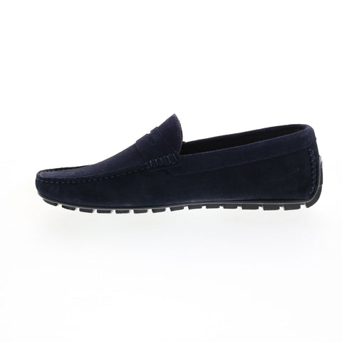 Bruno Magli Xeno MB1XNON1 Mens Blue Suede Loafers & Slip Ons Moccasin Shoes