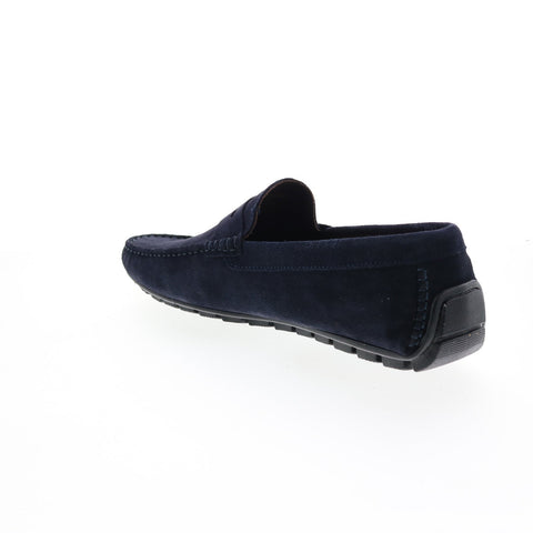 Bruno Magli Xeno MB1XNON1 Mens Blue Suede Loafers & Slip Ons Moccasin Shoes