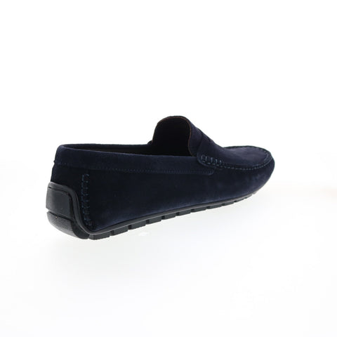 Bruno Magli Xeno MB1XNON1 Mens Blue Suede Loafers & Slip Ons Moccasin Shoes