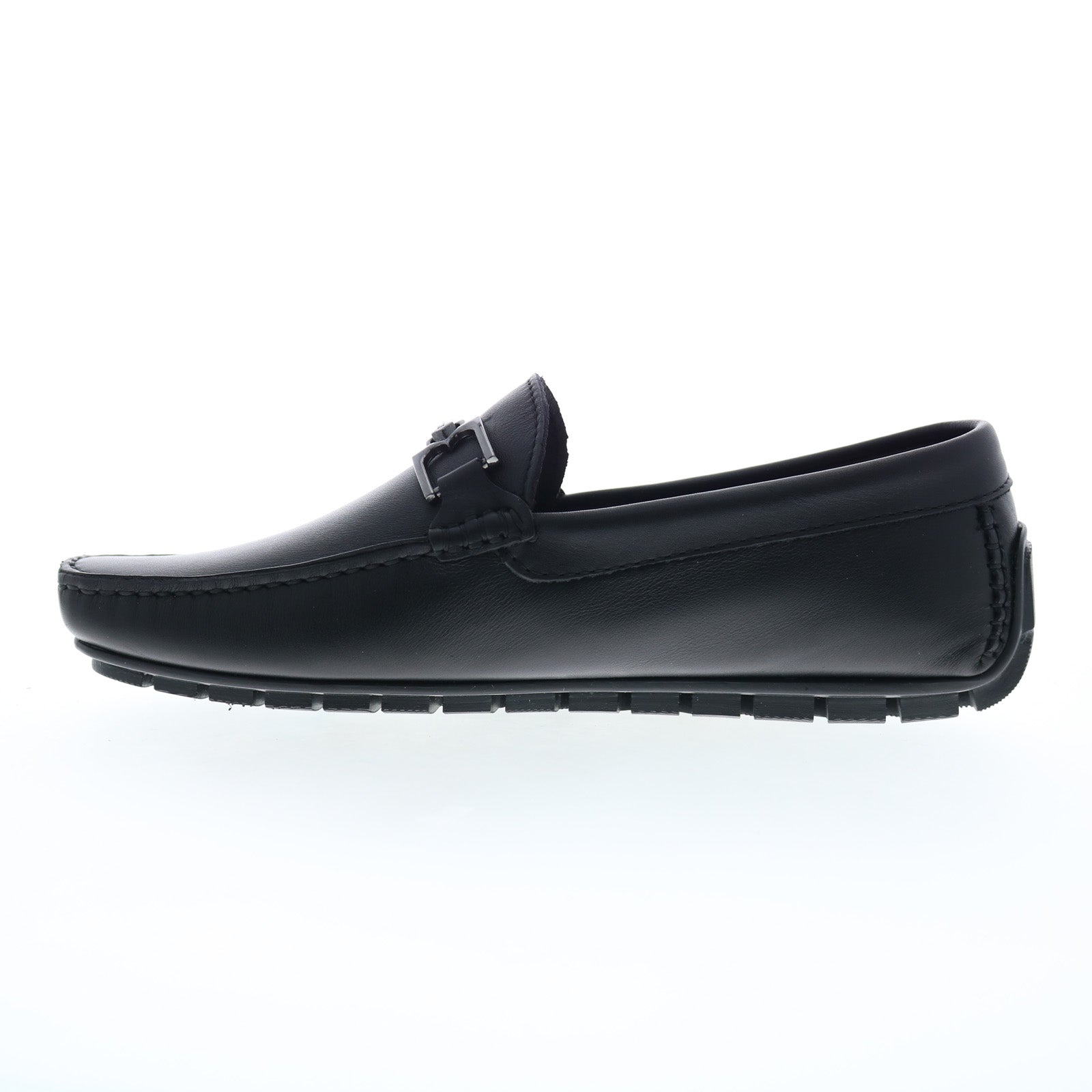 Bruno Magli Xavier Black Leather Driver Loafers Bruno Magli Xavier MB1XVRN1 Mens Blue Suede Loafers & Slip  main image 4