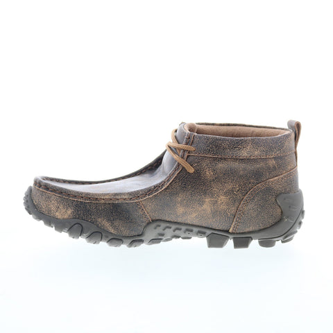 Jama Old West MB2055 Mens Brown Leather Oxfords & Lace Ups Casual Shoes
