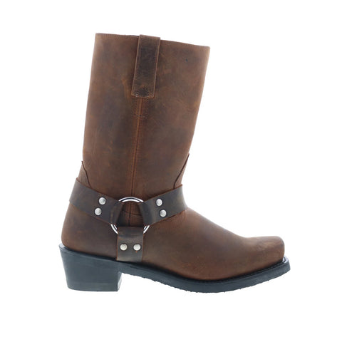 Jama Old West Harness Boot MB2060L Womens Brown Leather Western Boots