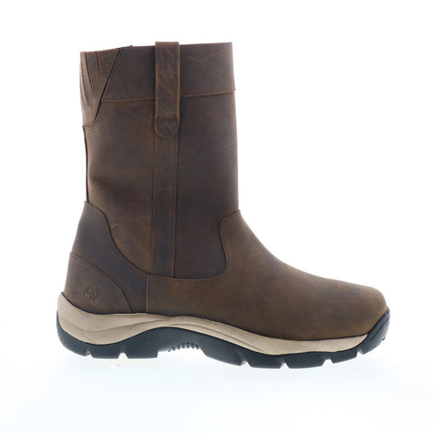 Jama Old West S 9 Inch MB2062 Mens Brown Wide Leather Western Boots
