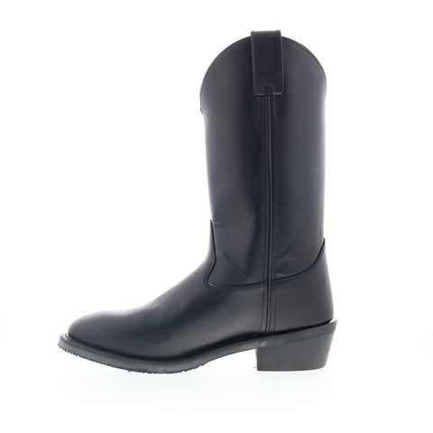 Jama Old West MB2065 Mens Black Leather Slip On Cowboy Western Boots