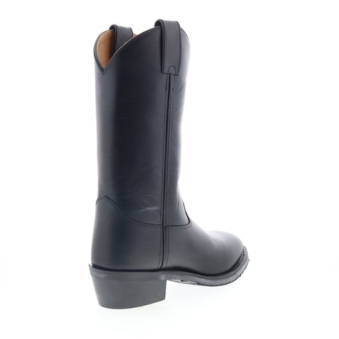 Jama Old West MB2065 Mens Black Leather Slip On Cowboy Western Boots