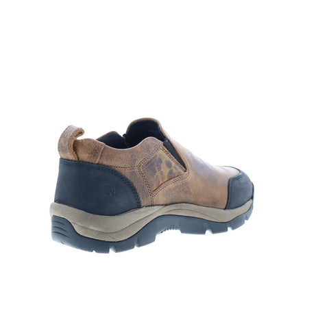 Jama Old West MB2070 Mens Brown Wide Leather Loafers & Slip Ons Casual Shoes