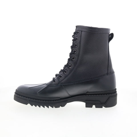 Bruno Magli Bismark MB2BISA7 Mens Black Leather Lace Up Casual Dress Boots