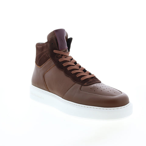 Bruno Magli Cesare HI MB2CSRB0 Mens Brown Leather Lifestyle Sneakers Shoes