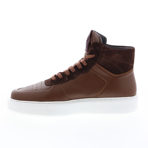 Bruno Magli Cesare HI MB2CSRB0 Mens Brown Leather Lifestyle Sneakers Shoes