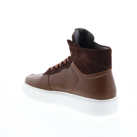 Bruno Magli Cesare HI MB2CSRB0 Mens Brown Leather Lifestyle Sneakers Shoes