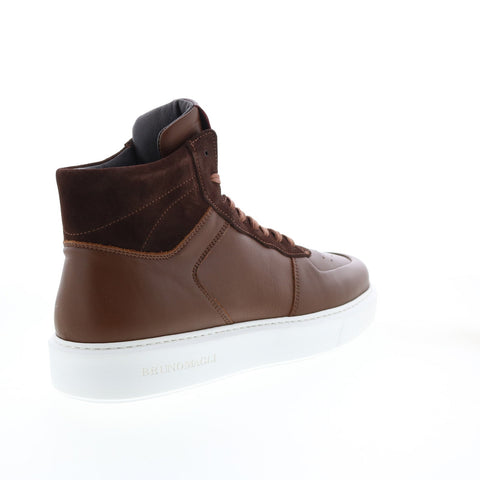 Bruno Magli Cesare HI MB2CSRB0 Mens Brown Leather Lifestyle Sneakers Shoes