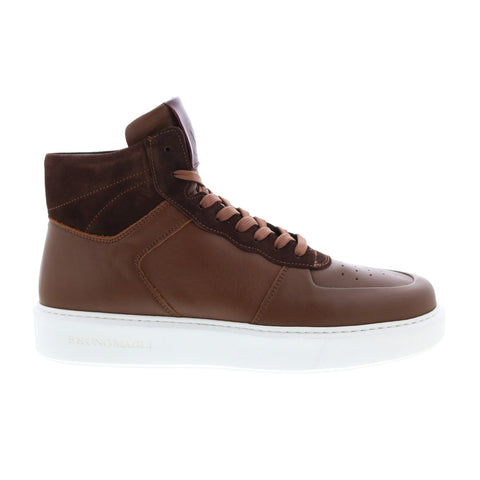 Bruno Magli Cesare HI MB2CSRB0 Mens Brown Leather Lifestyle Sneakers Shoes