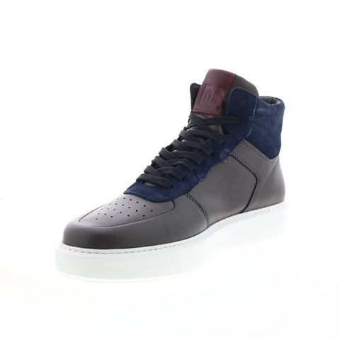 Bruno Magli Cesare HI MB2CSRN0 Mens Blue Leather Lifestyle Sneakers Shoes