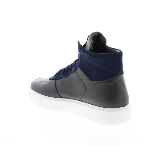 Bruno Magli Cesare HI MB2CSRN0 Mens Blue Leather Lifestyle Sneakers Shoes