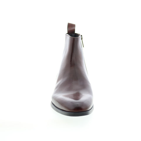 Bruno Magli Milton MB2MLTE0 Mens Brown Leather Zipper Casual Dress Boots