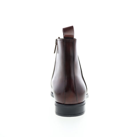 Bruno Magli Milton MB2MLTE0 Mens Brown Leather Zipper Casual Dress Boots