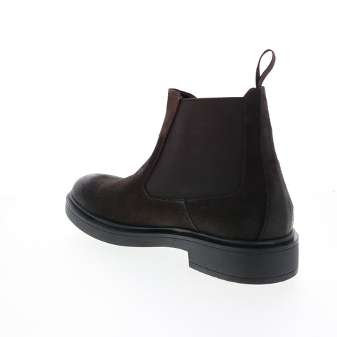 Bruno Magli Paris MB2PARC1 Mens Brown Suede Slip On Chelsea Boots