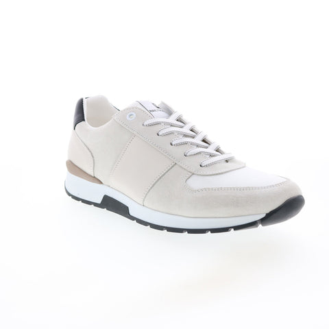 Bruno Magli Beta MB3BETG3 Mens Beige Suede Lace Up Lifestyle Sneakers Shoes