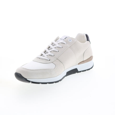 Bruno Magli Beta MB3BETG3 Mens Beige Suede Lace Up Lifestyle Sneakers Shoes