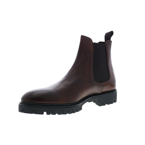 Bruno Magli Ramiro MB3RAME0 Mens Brown Leather Slip On Chelsea Boots