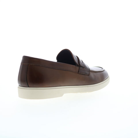 Bruno Magli Ezra MB4EZRB0 Mens Brown Leather Loafers & Slip Ons Penny Shoes