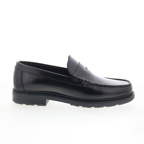 Bruno Magli Milo MB4MILA0 Mens Black Leather Loafers & Slip Ons Penny Shoes