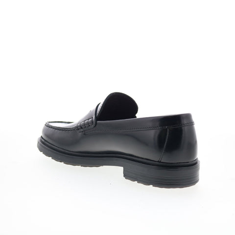 Bruno Magli Milo MB4MILA0 Mens Black Leather Loafers & Slip Ons Penny Shoes