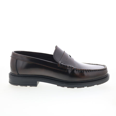 Bruno Magli Milo MB4MILC0 Mens Brown Leather Loafers & Slip Ons Penny Shoes