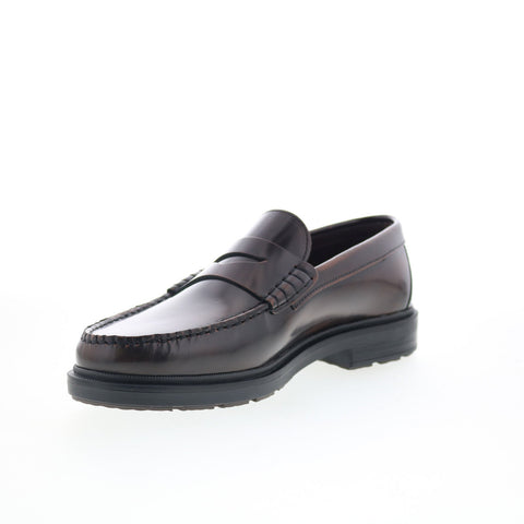 Bruno Magli Milo MB4MILC0 Mens Brown Leather Loafers & Slip Ons Penny Shoes