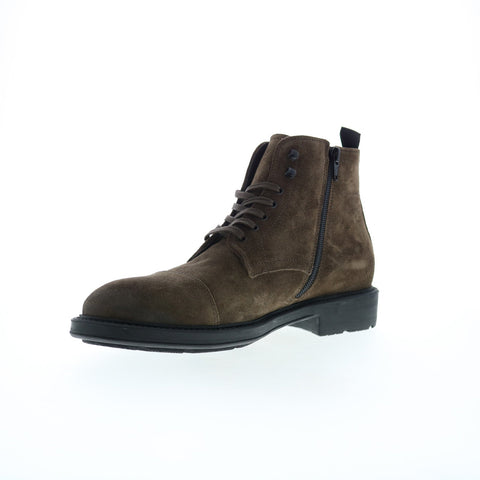Bruno Magli Owen MB4OWEO0 Mens Brown Suede Lace Up Casual Dress Boots