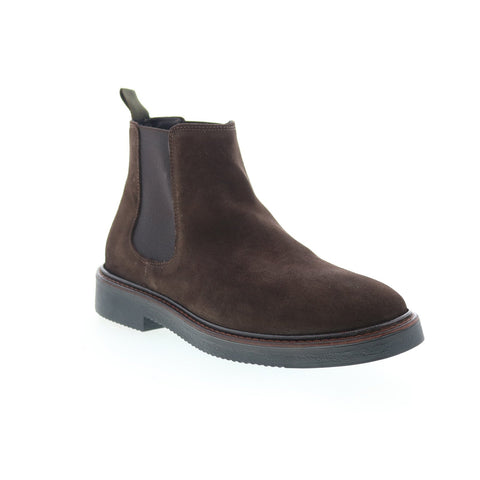 Bruno Magli Rafael MB4RAFC1 Mens Brown Suede Slip On Chelsea Boots